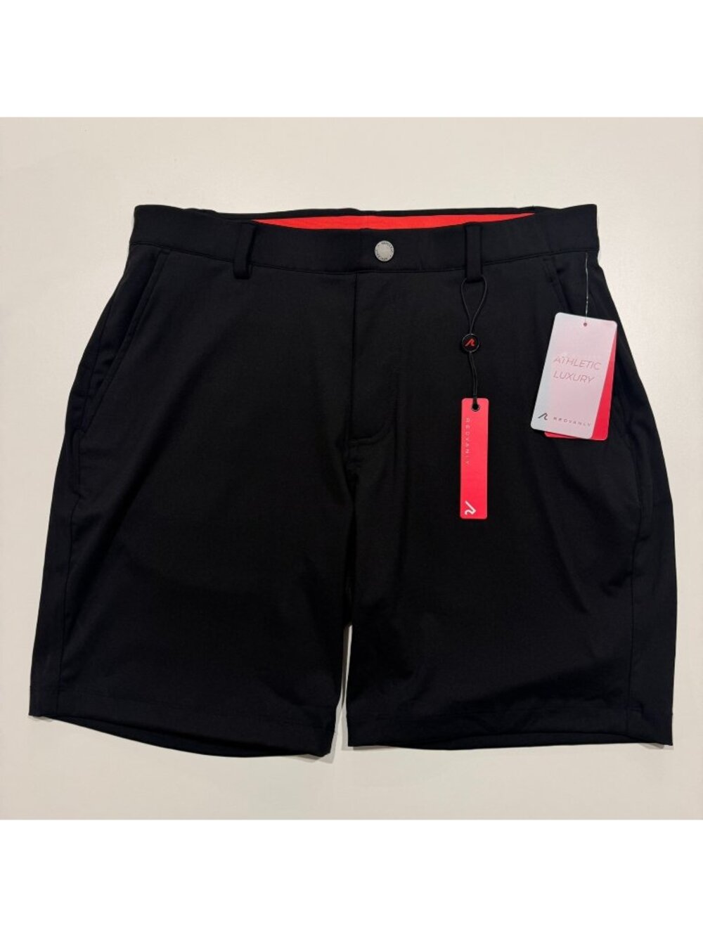 Redvanly Mens Varick Short 7.5" Size M Black NWT